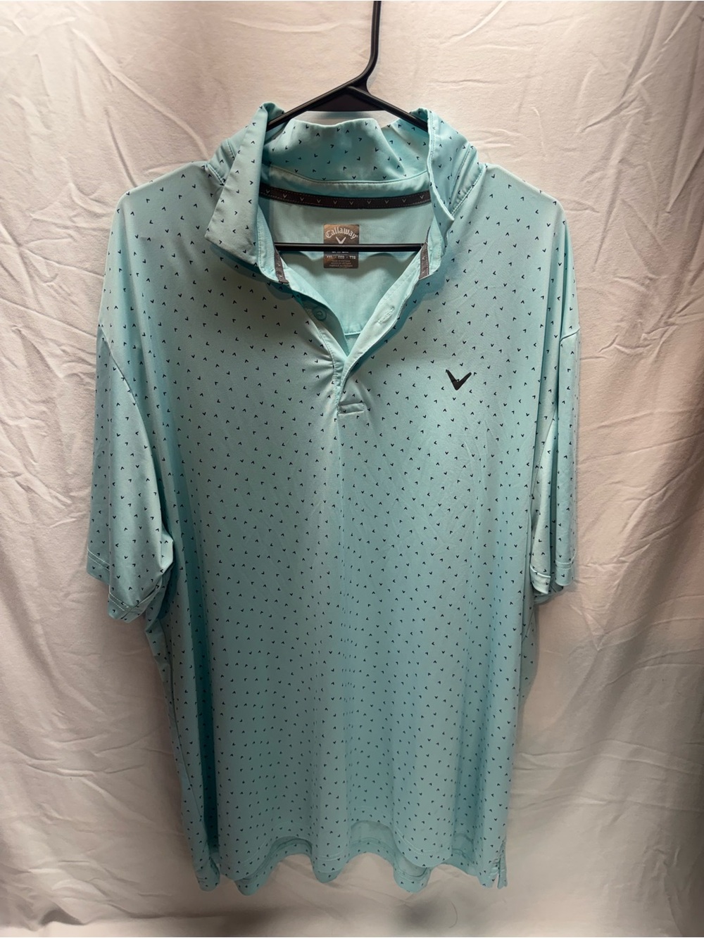 Callaway Men’s Aqua Polo with Micro Dot Print